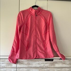 💗 Zella Pink Zip Up Athletic Jacket Thumbholes Womens Large